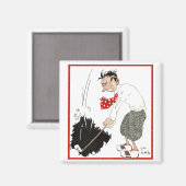 Golf Sports Humor, Funny Gekke Golfer Magneet (Voorkant / Achterkant)