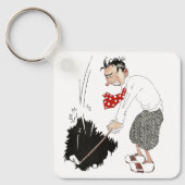  Golf Sports Humor, Funny Gekke Golfer Sleutelhanger (Voorkant)