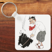  Golf Sports Humor, Funny Gekke Golfer Sleutelhanger (Voorkant)