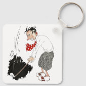  Golf Sports Humor, Funny Gekke Golfer Sleutelhanger (Achterkant)
