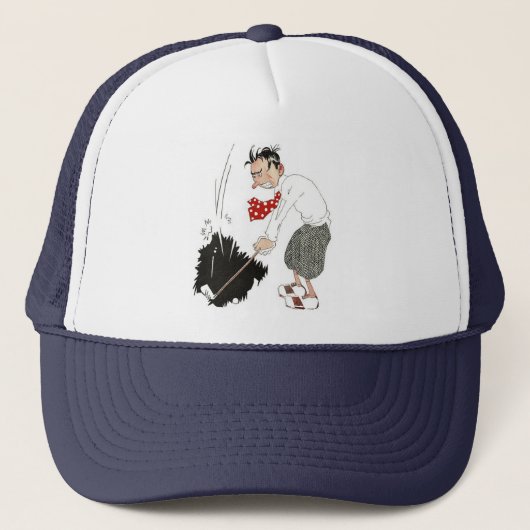 Golf Sports Humor, Funny Gekke Golfer Trucker Pet (Voorkant)