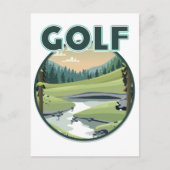 Golf Sports logo Briefkaart (Voorkant)
