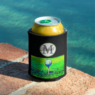 Golf Sports Monogram Name Cool Dad Mannen Blikjeskoeler