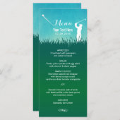 Golf-sportthema Blauwe hemel & groene gras Menu (Voorkant / Achterkant)