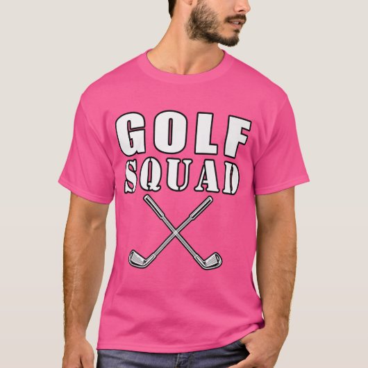 Golf Squad Golfspeler Golfclubs Grappig T-shirt (Voorkant)