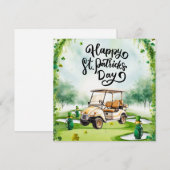 Golf St. Patrick's Day Aquarel Feestdagenkaart (Voorkant / Achterkant)