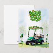Golf St. Patrick's Day Aquarel Feestdagenkaart (Voorkant / Achterkant)