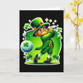 Golf St. Patrick's Day Golf Iers golfen 1 Kaart (Gele Bloem)