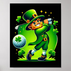 Golf St Patricks Day Golf Iers Golfen Poster