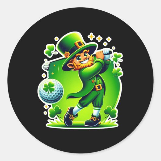 Golf St Patricks Day Golf Irish Golfen 1 Ronde Sticker (Voorkant)