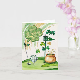 Golf St. Patrick's Day  Golf thema voor Golfer  Kaart