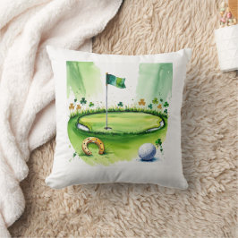 Golf St. Patrick's Day Golf thema voor golfer Kussen