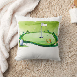 Golf St. Patrick's Day Golf thema voor golfer Kussen