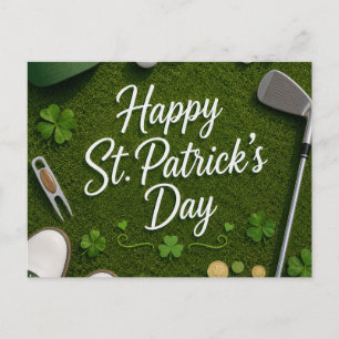 Golf St. Patrick's Day met golfbal voor golfer Feestdagenkaart