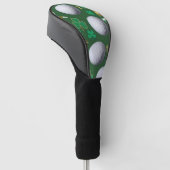 Golf St. Patrick's Day met golfbal voor golfer Golfheadcover (Schuin)