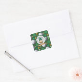 Golf St. Patrick's Day met golfbal voor golfer Vierkante Sticker (Envelop)