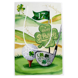 Golf St. Patrick's Day voor golf thema voor golfer Medium Cadeauzakje
