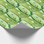 Golf St. Patrick's Day voor golfer aquarel Cadeaupapier (Hoek)