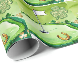 Golf St. Patrick's Day voor golfer aquarel Cadeaupapier