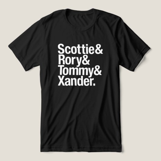 Golf Stars Name Stack Scottie Rory Tommy Xander Tri-Blend Shirt (Design voorkant)
