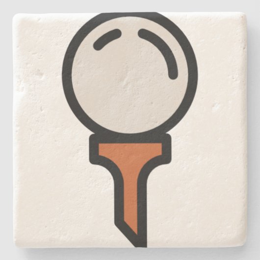 golf stenen onderzetter (Voorkant)