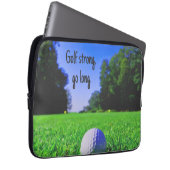 Golf sterk ga lang gras golfbal laptop sleeve (Voorkant Rechts)