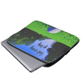Golf sterk ga lang gras golfbal laptop sleeve (Voorkant onderkant)