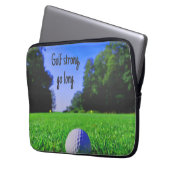 Golf sterk ga lang gras golfbal laptop sleeve (Voorkant Links)