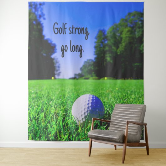 Golf sterk ga lange gras golfbal wandkleed (In situ)