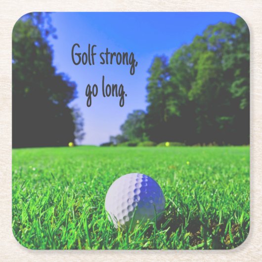 Golf sterke langwerpgolfbal kartonnen onderzetters (Voorkant)