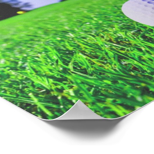 Golf sterke langwerpgolfbal poster (Hoek)