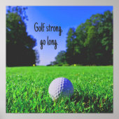 Golf sterke langwerpgolfbal poster (Voorkant)