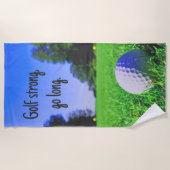 Golf sterke langwerpgolfbal strandlaken (Voorkant)