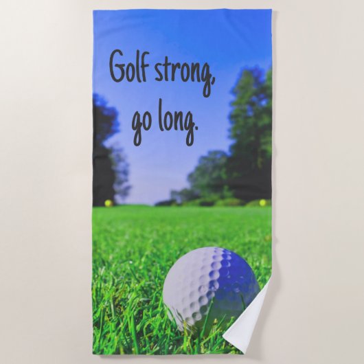 Golf sterke langwerpgolfbal strandlaken (Voorkant)