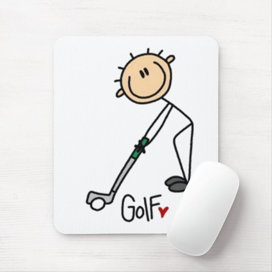 Golf Stick Figuur Muismat (Met muis)
