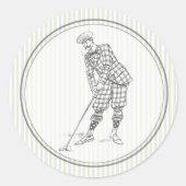  Golf Sticker - Gentleman Golfer (Voorkant)