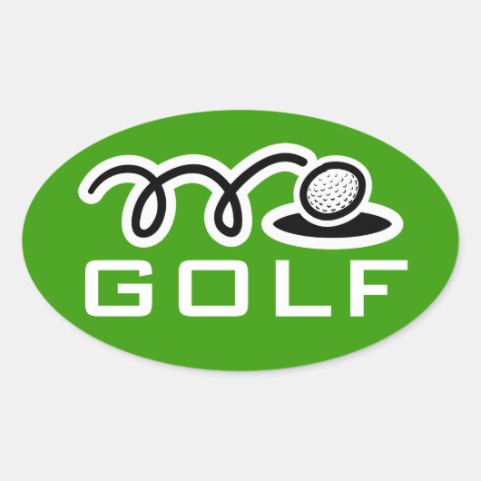 Golf stickers | Aanpasbare tekst en achtergrond (Voorkant)