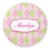 Golf stijl diamant patroon geruite knop handvat (Voorkant)