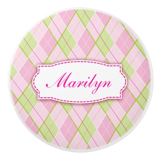 Golf stijl diamant patroon geruite knop handvat (Voorkant)