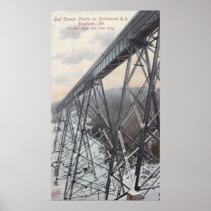 Golf Stream Trestle op de spoorweg Somerset Poster