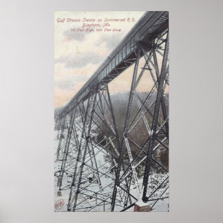 Golf Stream Trestle op de spoorweg Somerset Poster