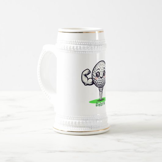 Golf Strong Beer Stein | For Men & Women Bierpul (Voorkant links)
