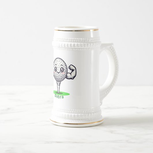 Golf Strong Beer Stein | For Men & Women Bierpul (Voorkant rechts)