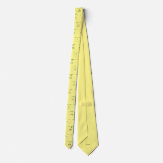 Golf Stropdas - LIFE IS BETER - Geel citaat (Achterkant)