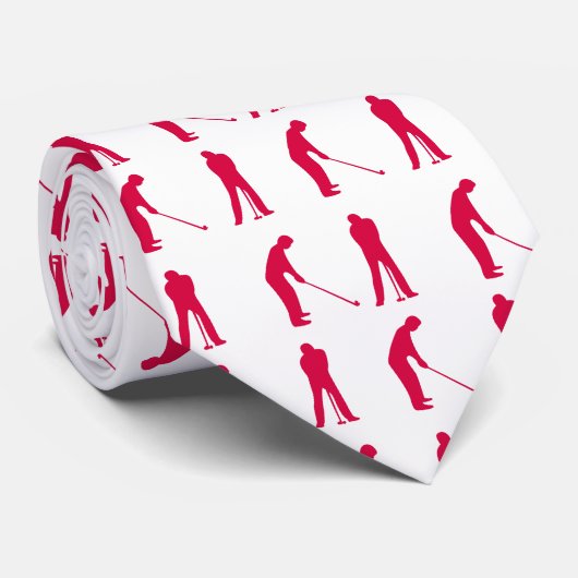 Golf Stropdas rood (Opgerold)