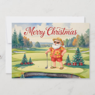 Golf Summer Christmas thema Hawaii Shirt Feestdagenkaart