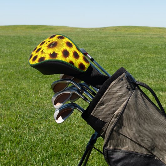 Golf Sunflower Driver Hoesje Golfheadcover (Insitu)