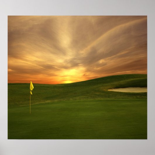 Golf Sunrise Poster (Voorkant)