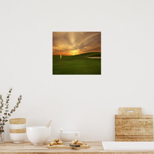 Golf Sunrise Poster (Keuken)