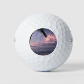 Golf Sunset met paarse wolken Golfballen (Voorkant)